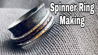 How To Make a Silver Spinner Ring tutorial [upl. by Emelita]