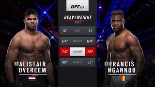 💥UFC 218 Francis NGANNOU vs Alistair OVEREEM [upl. by Gintz619]