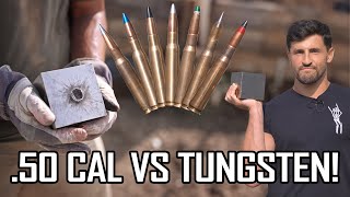 STRONGEST 50 Cal Rounds vs Tungsten Cube ft HoustonJones [upl. by Odysseus539]