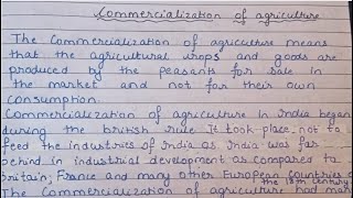 Commercialization of Agriculture in British India Causes  Impact BA Modern History Notes [upl. by Marko965]