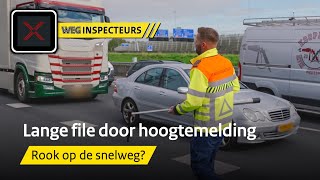 Lange file door te hoge vrachtwagen  Weginspecteurs 4 [upl. by Barton]