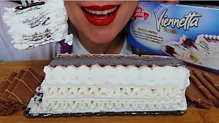 ASMR Viennetta Vanilla Eating Sound Mukbang 밀푀유 아이스크림 비엔네타 먹방 CURIEASMR [upl. by Ahsikcin]