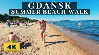 POLAND  GDAŃSK  4K  SUMMER BEACH WALK 2021 [upl. by Yengac]