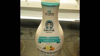 Califia Farms Almond Milk Review  Best Almond Milk ever [upl. by Ateuqram]