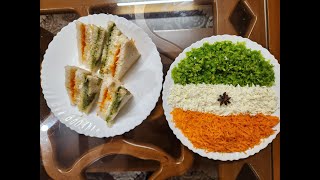 Independence Day Special SandwichTriColour Sandwich🇮🇳 independenceday india [upl. by Cassius]