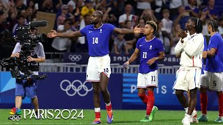 France put on late surge to defeat Egypt move onto soccer final at Paris Olympics  NBC Sports [upl. by Cheke880]