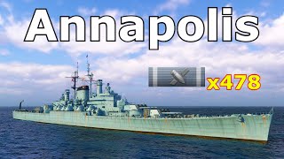 World of WarShips Annapolis  3 Kills 346K Damage [upl. by Holbrook613]