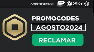 Codigos que te Dan Robux GRATIS✅️en Roblox AGOSTO 2024 [upl. by Derrej96]