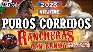 Puros Corridos⚡Puras Rancheras Con Banda ⚡Para Pistear Mix Viejitas [upl. by Airuam]