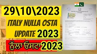 29\10\2023 Nulla Osta Biggest Updates  Flussi Immigration 2024 Nulla Osta  9 Month work permit [upl. by Einimod]