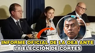 LA OEA ROMPE EL SILENCIO ANTE LA ELECCIÓN DE JUECES Y MAGISTRADOS EN GUATEMALA [upl. by Vescuso689]