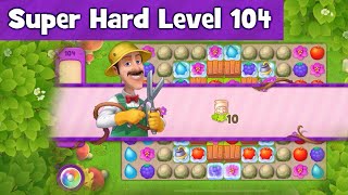 Gardenscapes Super Hard Level 104  No Boosters  Playrix [upl. by Drislane]