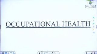 Occupational health ।। Occupational Hazards ।। Occupational Environment ।। PSM lecture ।। RxPSM [upl. by Ellives489]