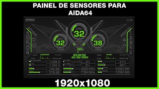 Sensor 1920x1080  Aida64 Painel [upl. by Anaud]