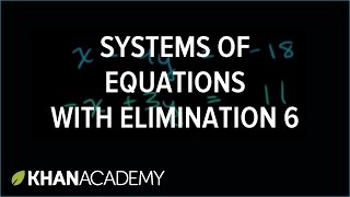 Solving systems of linear equations with elimination example 1  Algebra II  Khan Academy [upl. by Mir]