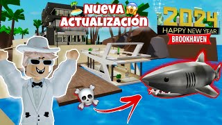 NUEVA ACTUALIZACION 🦈🏝️ DE BROOKHAVEN 2024 🎊 Roblox [upl. by Ynaiffit]