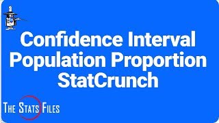 6445 Confidence Interval for Population Proportion using StatCrunch [upl. by Arul]