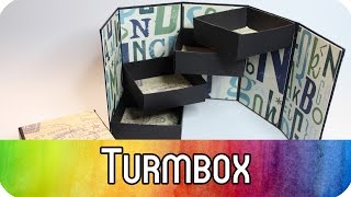 DIY Tutorial GRENZGENIALE Aufbewahrungsidee aus Papier  Turmbox mit Schachteln  kreativBUNT [upl. by Dorin270]