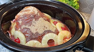 Pineapple Ham Recipe  EASY Slow Cooker Ham Recipe  Simply Mama Cooks [upl. by Jowett]