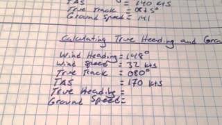 Pooleys CRP1 true heading and ground speed calculation [upl. by Ynehteb523]