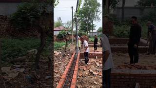 Construction process of pouring concrete for building beams in rural areas [upl. by Wera]