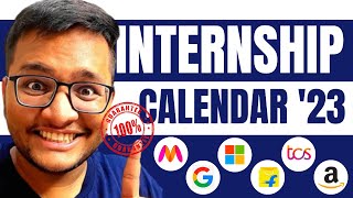 Internship Calendar 2023  Which company hires when OFFCAMPUS [upl. by Uzia]