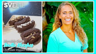 Healthy Chocolate Covered Banana Popsicle Recipe  Svelte [upl. by Allesig]