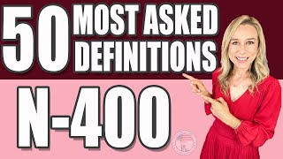 50 MOST ASKED N400 VOCABULARY  2024 N400 Naturalization Interview [upl. by Ettennor89]