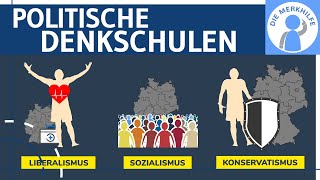 Liberalismus Sozialismus amp Konservatismus  Politische Denkschulen  Idee Ziele amp Menschenbild [upl. by Gibbeon]