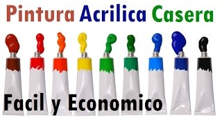 Como Hacer Pintura Acrílica Casera Fácil [upl. by Godiva]