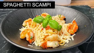 Spaghetti mit Scampi in Weißweinsauce  schnell und unkompliziert Sehr lecker [upl. by Peonir]