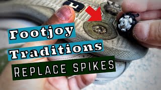 Footjoy Traditions how to replace spikes [upl. by Griffie]