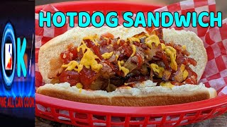 HOTDOG SANDWICH WITH CARAMELIZED ONIONS  OUTDOOR COOKING SERIES 2 [upl. by Asyla]