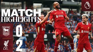 Another Salah record 👑  Ipswich Town 02 Liverpool  Premier League Highlights [upl. by Dawaj908]