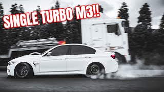 INSANE SINGLE TURBO F80 M3 Haltech Big Power [upl. by Ardnassela]