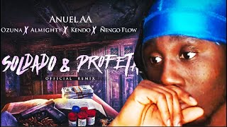 Anuel AA  Soldado Y Profeta Official Remix ft Ozuna Almighty Kendo Ñengo Flow REACTION [upl. by Refinne]