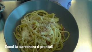 Spaghetti alla carbonara  receta original italiana [upl. by Press]