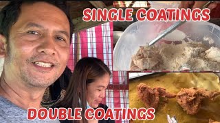 Ang Pagkakaiba Ng SINGLE COATINGS At DOUBLE COATINGS Na FRIED CHICKEN kalpotv friedchicken [upl. by Lessard775]