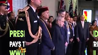 President Mukherjee pays tribute to WWII martyrs in NZ [upl. by Phil]