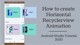 How to create horizontal slide recyclerview in android studio Part1 [upl. by Gwenora592]