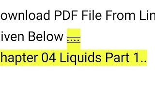 Liquids Chapter 04 Part 1 Easy Notes With Proper HeadingsManometric Method [upl. by Anual405]