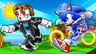 I BECAME THE FASTEST SONIC In Speed Simulator [upl. by Ahsilif]