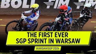 THE FIRST EVER SGPSprint 🔥 WarsawSGP 2024  FIM Speedway Grand Prix [upl. by Lasiaf]