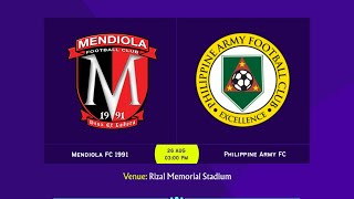 Copa Paulino Alcantara 2023  Mendiola FC 1991 vs Philippine Army FC [upl. by Noryak]