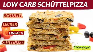 Low Carb Schüttelpizza  Ein schnelles Low Carb Abendessen Rezept das der ganzen Familie schmeckt [upl. by Ender606]