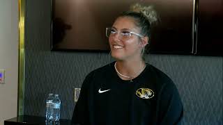 Full press conference with Mizzou pitcher Laurin Krings after the NCAA Softball Selection [upl. by Laerol]