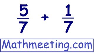 Adding Fractions  common denominators [upl. by Bitthia]