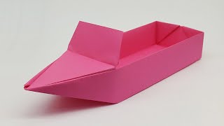 How to Make a Paper Boat that Floats  Paper Speed Boat  Origami Boat [upl. by Anirod]