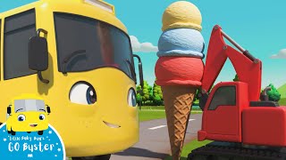 WOW Digger Builds a Wobbly Ice Cream For Buster  Go Buster  Bus Cartoons for Kids  Funny Videos [upl. by Godderd]