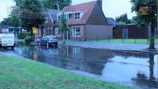 WateroverlastFlooding  Wolkbreuk zet delen Hoogeveen onder water  Extreme weather [upl. by Autry]